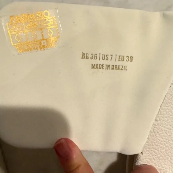 Farm Rio White Monstera Anatomic Slide Sandals Size US 7 - Picture 2 of 4